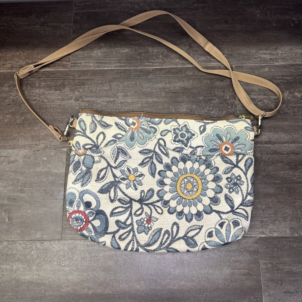 Danny K Beverly Hills Multicolor Floral Tapestry Crossbody Bag USA Made Purse